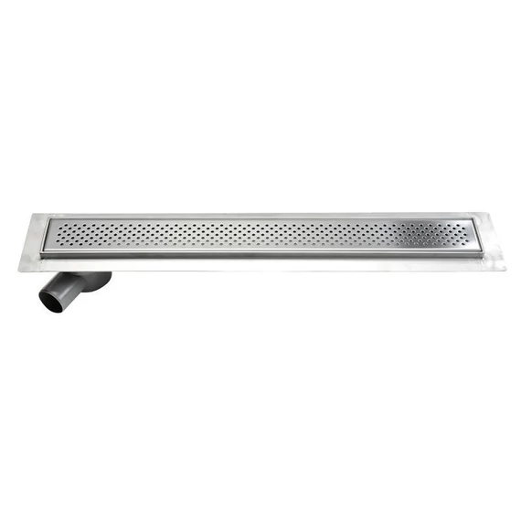 AQUALINE KROKUS padlóösszefolyó szifonnal, 96x14cm, inox