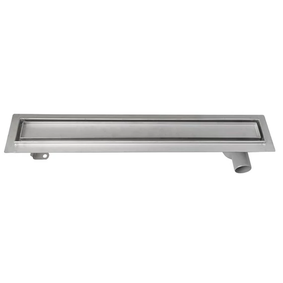 AQUALINE PAVINO padlóösszefolyó burkolható rosttal, 76x14cm, inox