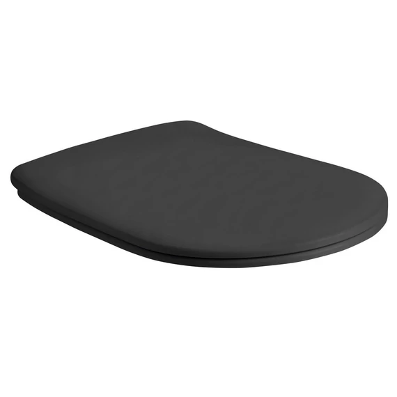KERASAN NOLITA SLIM WC-ülőke, Soft Close, duroplast, matt fekete