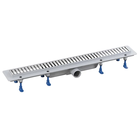BRUCKNER padlóösszefolyó, inox ráccsal, DN50, 710x122x65mm