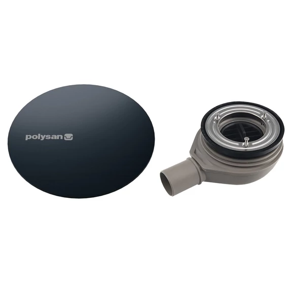 POLYSAN MIRAI zuhanytálca szifon, 90mm, DN40, gun metal