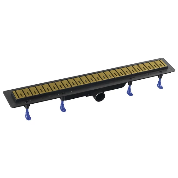 POLYSAN KLAVER GOLD padlóösszefolyó inox ráccsal, superflow, DN50, 710x122x65mm