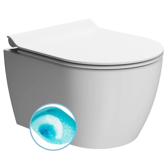 GSI PURA fali WC, Swirlflush, 35x46cm, duál matt fehér