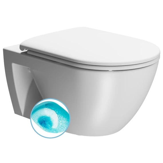 GSI PURA ECO fali WC, Swirlflush, 36x55cm, duál matt fehér