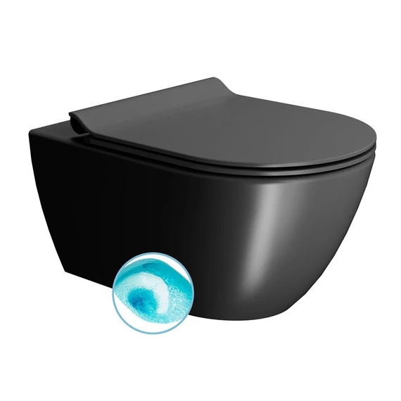 GSI PURA SWIRLFLUSH fali WC, 55x36cm, matt fekete