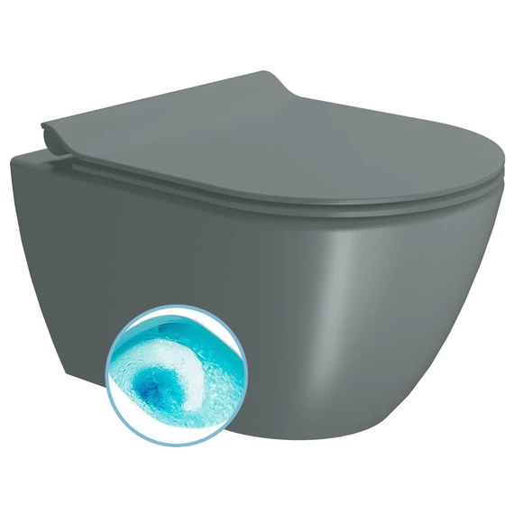 GSI PURA fali WC, Swirlflush, 36x50cm, duál matt agave