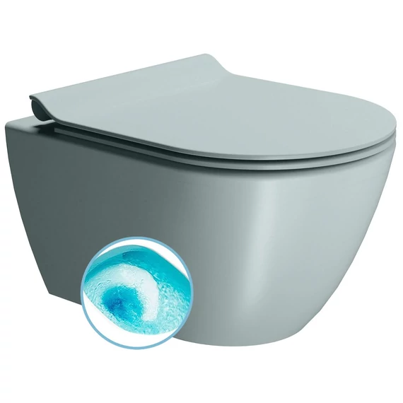 GSI PURA fali WC, Swirlflush, 36x50cm, duál matt jégkék