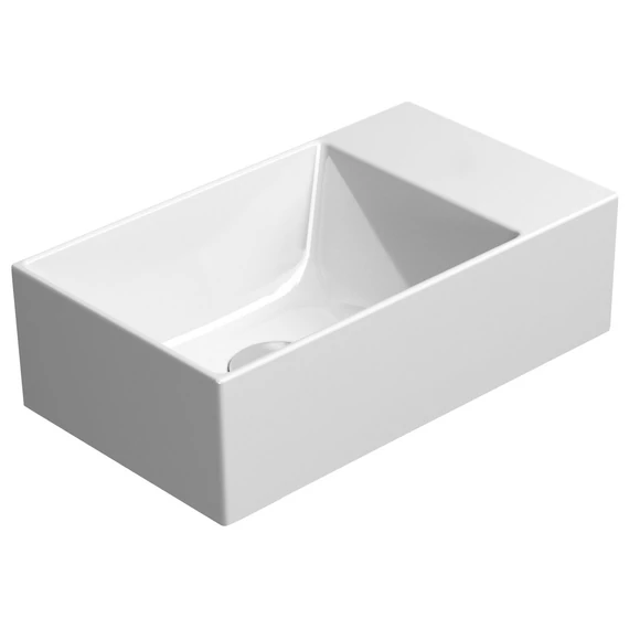 GSI KUBE X kerámiamosdó, 40x23cm, furat nélkül, matt fehér