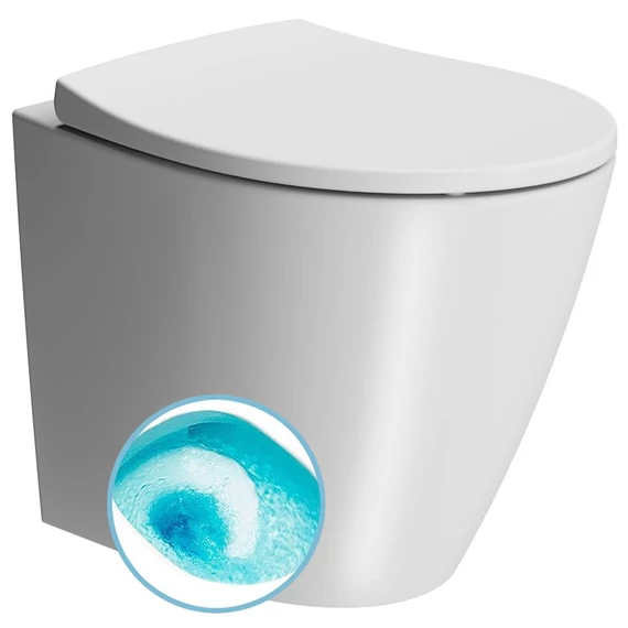 GSI MODO álló WC, alsó/hátsó kifolyású, Swirlflush, 37x52cm, duál matt fehér