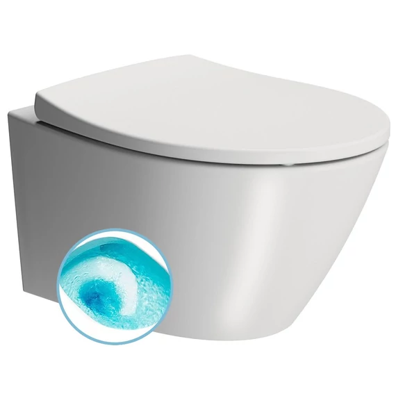 GSI MODO fali WC, Swirlflush, 37x52cm, duál matt fehér
