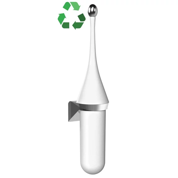 ECOLORED fali WC-kefe, Soft Touch, ABS, fehér