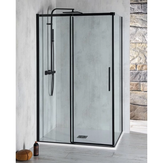 ALTIS LINE BLACK szögletes zuhanykabin, 1200x900mm, jobbos/balos
