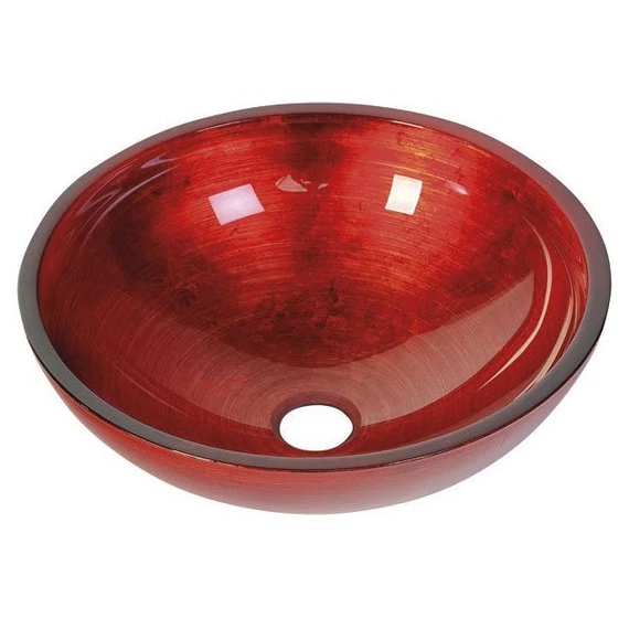 MURANO ROSSO üvegmosdó, átm:40x14cm, piros