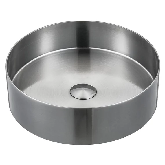 AURUM mosdó klik-klak lefolyóval, 38cm, szálcsiszolt INOX