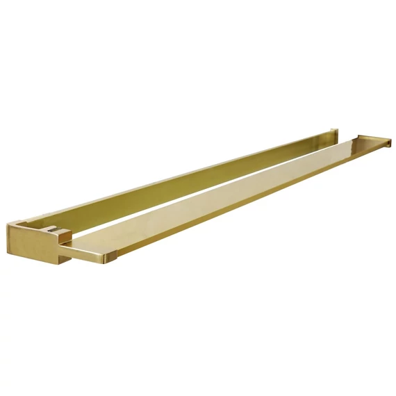 Walk-in falra szerelhető zuhanypolc törölközőtartóval, 60-140cm, zlato mat