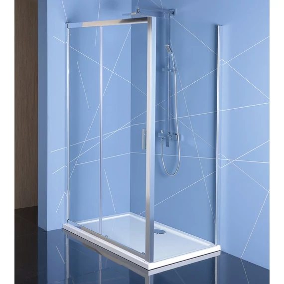 POLYSAN EASY LINE zuhanyajtó oldalfallal, 1400x800mm, transzparent üveg