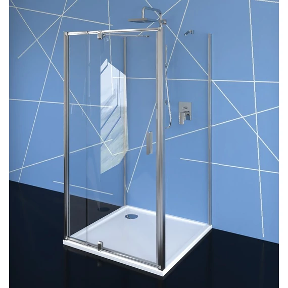 POLYSAN EASY LINE nyílóajtó 2 oldalfallal, 2 merevítővel, 800-900x900mm, transzparent üveg