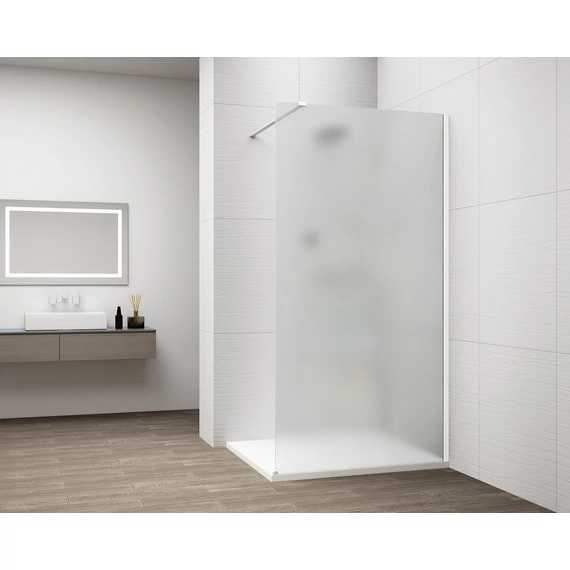 ESCA WHITE MATT Walk-in zuhanyfal, falra szerelhető, matt üveg, 1200mm