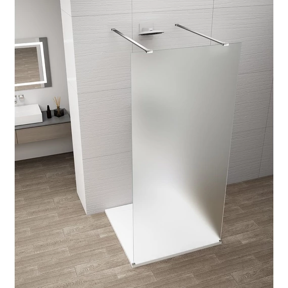ESCA CHROME Walk-in zuhanyfal, szabadonálló, matt üveg, 1200mm