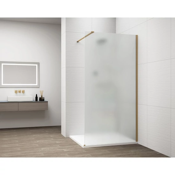 ESCA GOLD MATT Walk-in zuhanyfal, falra szerelhető, matt üveg, 1500mm