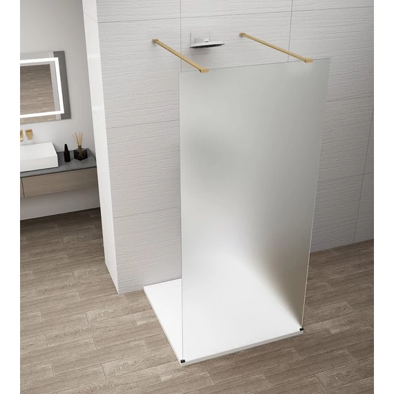 ESCA GOLD MATT Walk-in zuhanyfal, szabadonálló, matt üveg, 1500mm