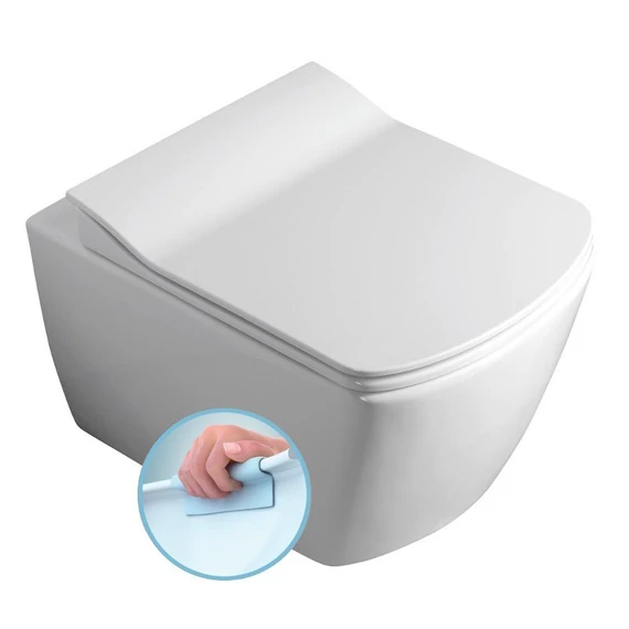 CREAVIT GLANC fali rimless WC, 37x51,5cm