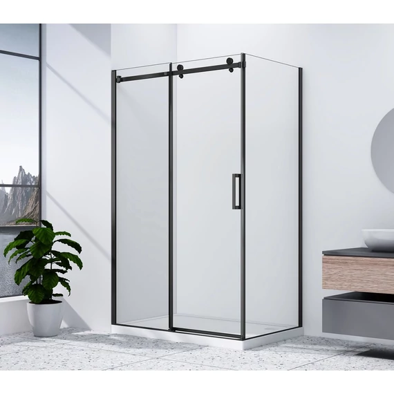 GELCO DRAGON BLACK szögletes zuhanykabin, 1600x900mm balos/jobbos