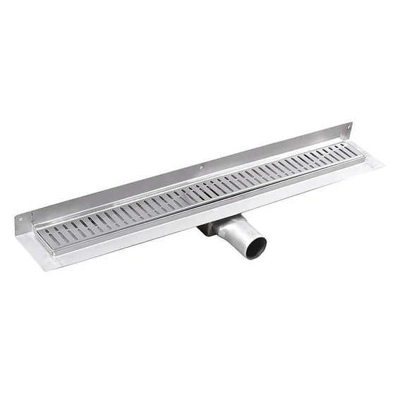 GELCO MANUS INOX padlóösszefolyó ONDA rosttal, fal éléhez, 650x112x55mm