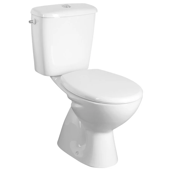 AQUALINE MIGUEL monoblokkos WC, alsó kifolyású, króm duál gombos öblítőmechanika
