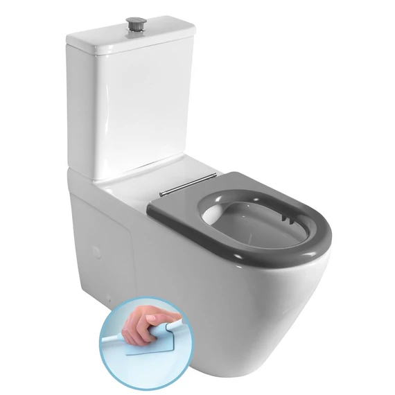 MEDIC RIMLESS monoblokkos WC, ülőke nélkül, alsó/hátsó kifolyású