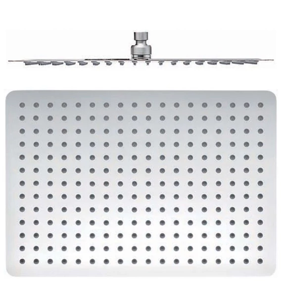 SLIM fejzuhany, téglalap, 400x300mm, inox