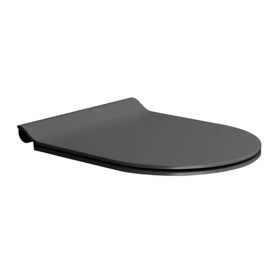GSI SLIM soft close WC-ülőke, matt fekete/króm