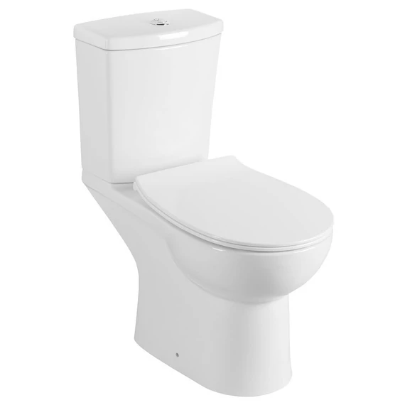 KAIRO álló kombi WC, hátsó kifolyású, tartállyal, 36x67cm, króm duálgombos öblítőmechanikával