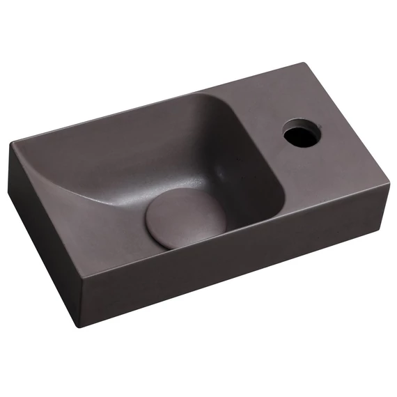 PICCOLINO betonmosdó, 30,8x10x17cm, jobbos, sötét barna