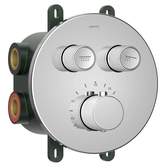 SMARTSELECT falba süllyesztett termosztatikus csaptelep, 2-irányú, króm
