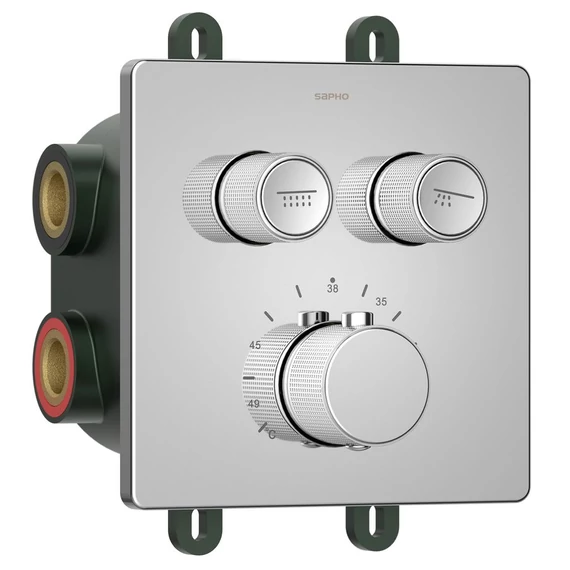 SMARTSELECT falba süllyesztett termosztatikus csaptelep, 2-irányú, króm