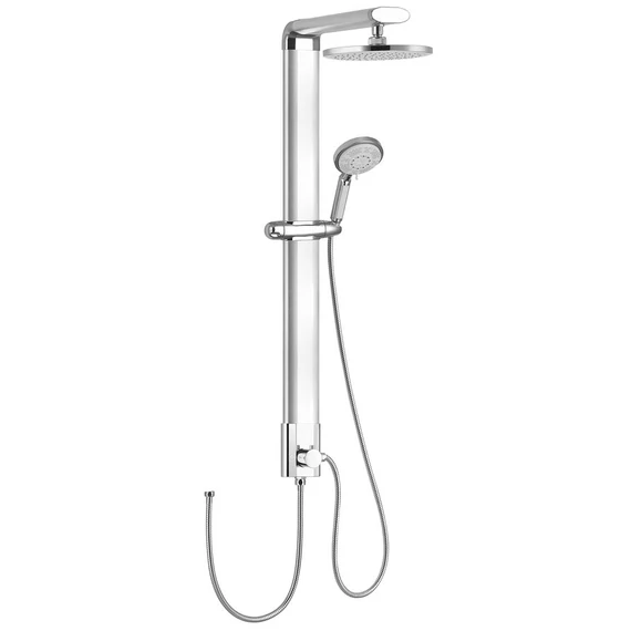AQUALINE TOUR zuhanyoszlop, csaptelep nélkül, 220mm-es fejzuhannyal, 1100mm, alumínium