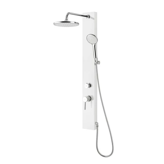 AQUALINE FIGA zuhanypanel csapteleppel, 1050mm, PVC/fehér