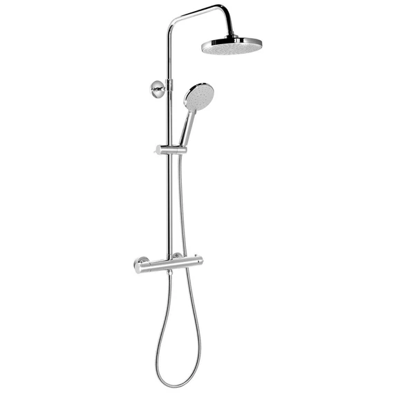AQUALINE LIGA teleszkópos zuhanyoszlop termosztátos csapteleppel, mag.:710-1280mm, bekötés:150mm, króm