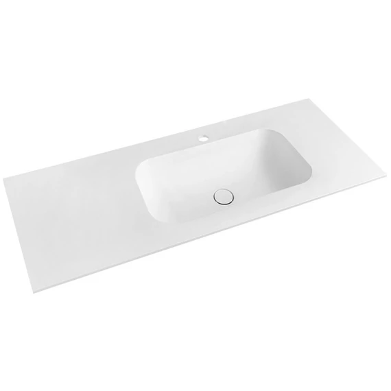 TREOS Rockstone pult, jobbos, 966x513mm, matt fehér
