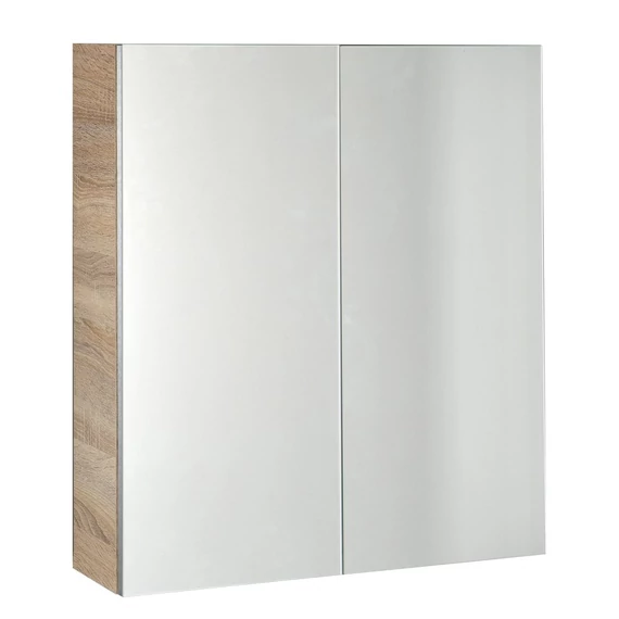 AQUALINE VEGA tükrösszekrény, 60x70x18cm, platinatölgy