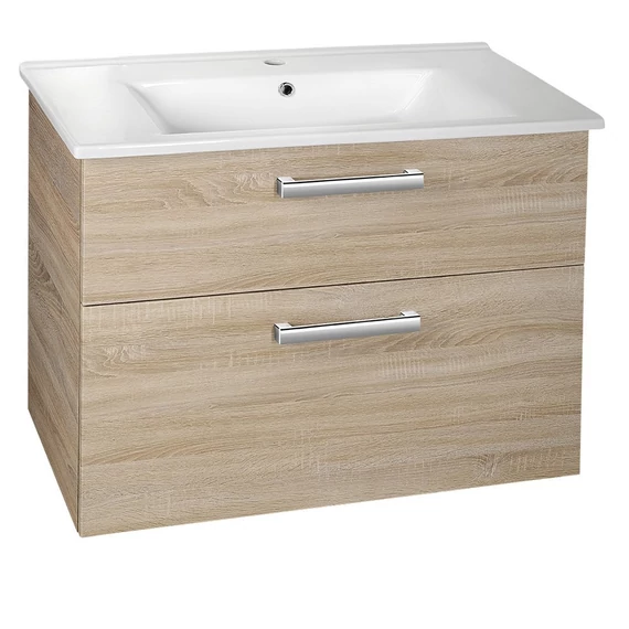 AQUALINE VEGA mosdótartó szekrény, 2 fiók, 82x67,6x43,8cm, platinatölgy