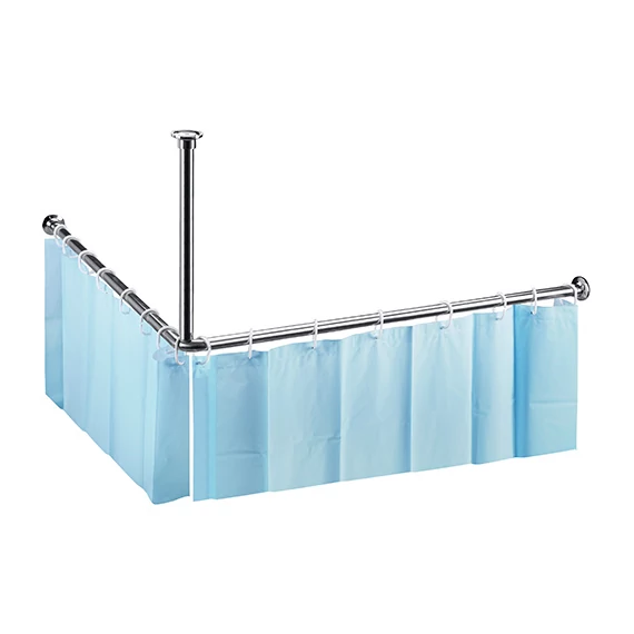 BEMETA ZUHANY Zuhanyfüggöny tartó, sarok kivitel, átm:25mm, 900x500x900mm, inox/polírozott (101120042)