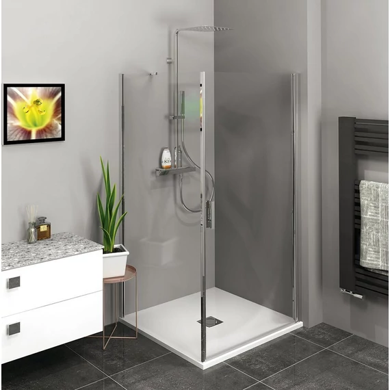 POLYSAN ZOOM LINE zuhanyajtó és oldalfal, 1000x800mm, transzparent, króm