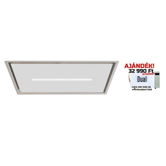 SIRIUS - Páraelszívó SLT-971 EM 90 cm H 160 TW Fehér üveg motor nélkül + ajándék CATA mikro MW-5120 DG
