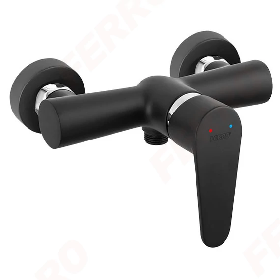 FERRO ALGEO BLACK Zuhanycsaptelep, fekete