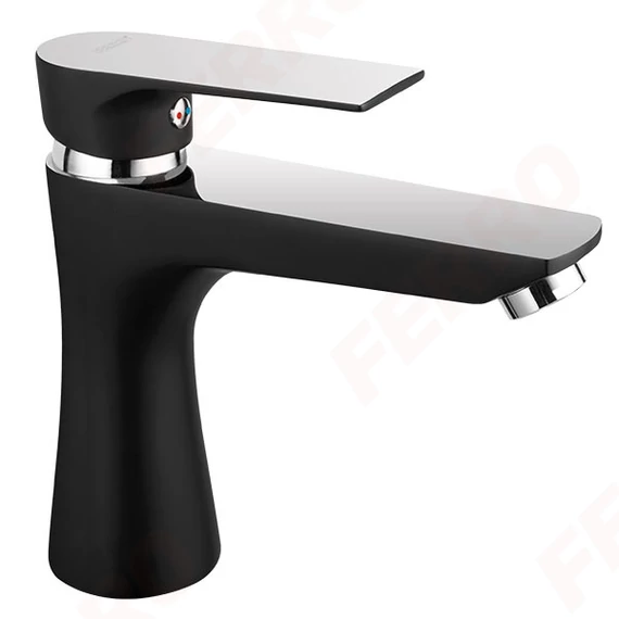 FERRO ALGEO SQUARE BLACK mosdócsaptelep, álló, fekete-króm