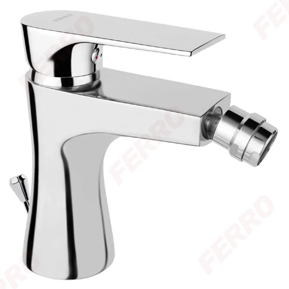 FERRO ALGEO SQUARE bidécsaptelep, 5/4" automata leeresztő szettel, króm