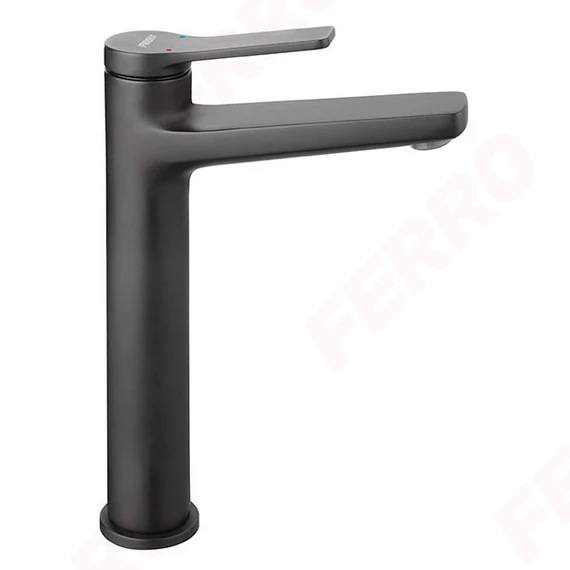 FERRO STRATOS BLACK mosdócsaptelep, álló, magasított, fekete