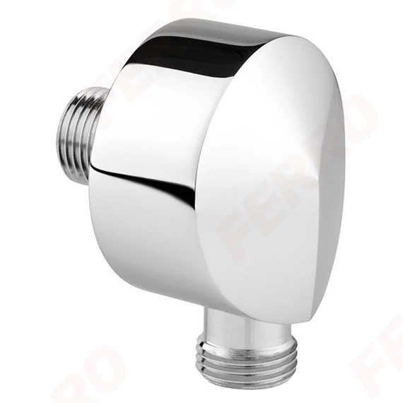 FERRO Sarokcsatlakozó zuhanycsőhöz, kerek, 1/2", króm
